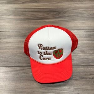 Disney inspired- 'Rotten to the Core' Red & White Trucker Hat